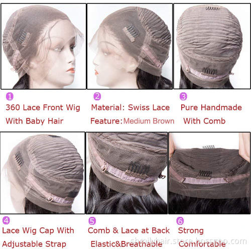 Wholesale Mink Lace Front Wig Vendor Unprocessed Peruvian Hair Virgin Cuticle Aligned Human Hair Frontal 360 Lace Wig Deep Wave